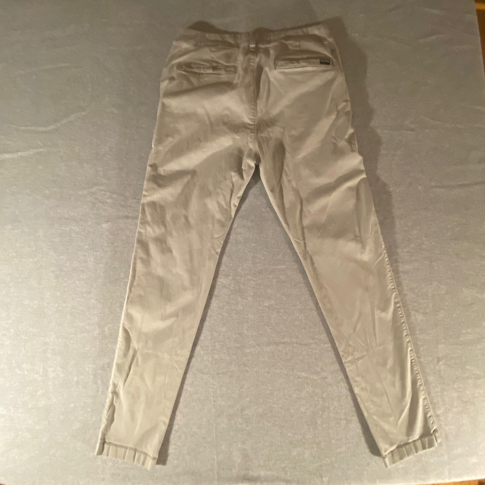 Hollister Mens Skinny Chino Epic Flex Khaki Tan Pants W30 L32 (Actual 30x29)